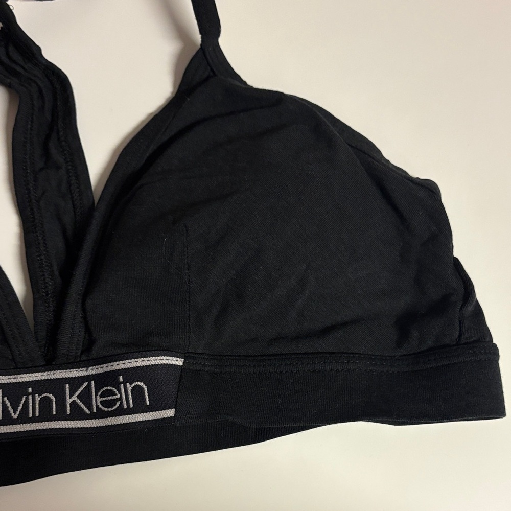 Calvin Klein Black Triangle Bralette - Picture 3 of 7